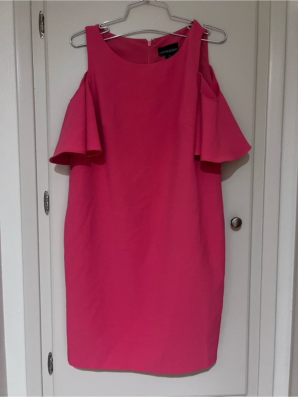 Worn once! Cynthia rowley size 8 Cold-Shoulder Dress coral color